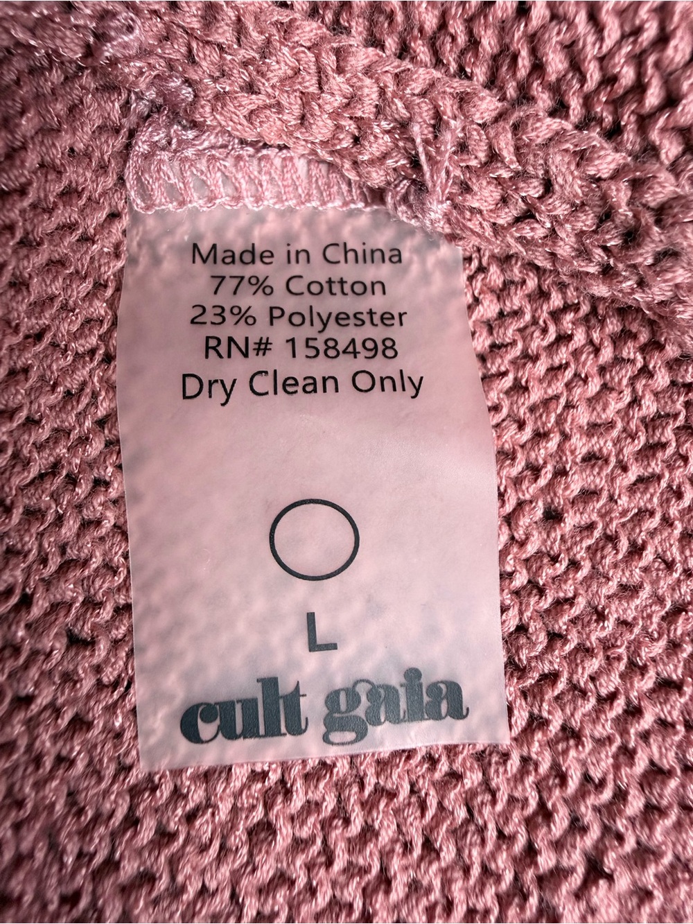 Cult Gaia Pink Knit Cutout Maxi Dress Bodycon Open Back Resort Size Large - Picture 7 of 7